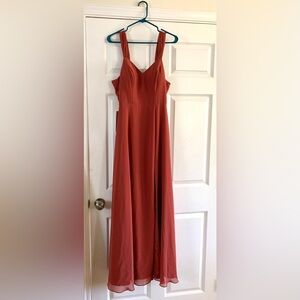Beautiful floor length dress with side slit.